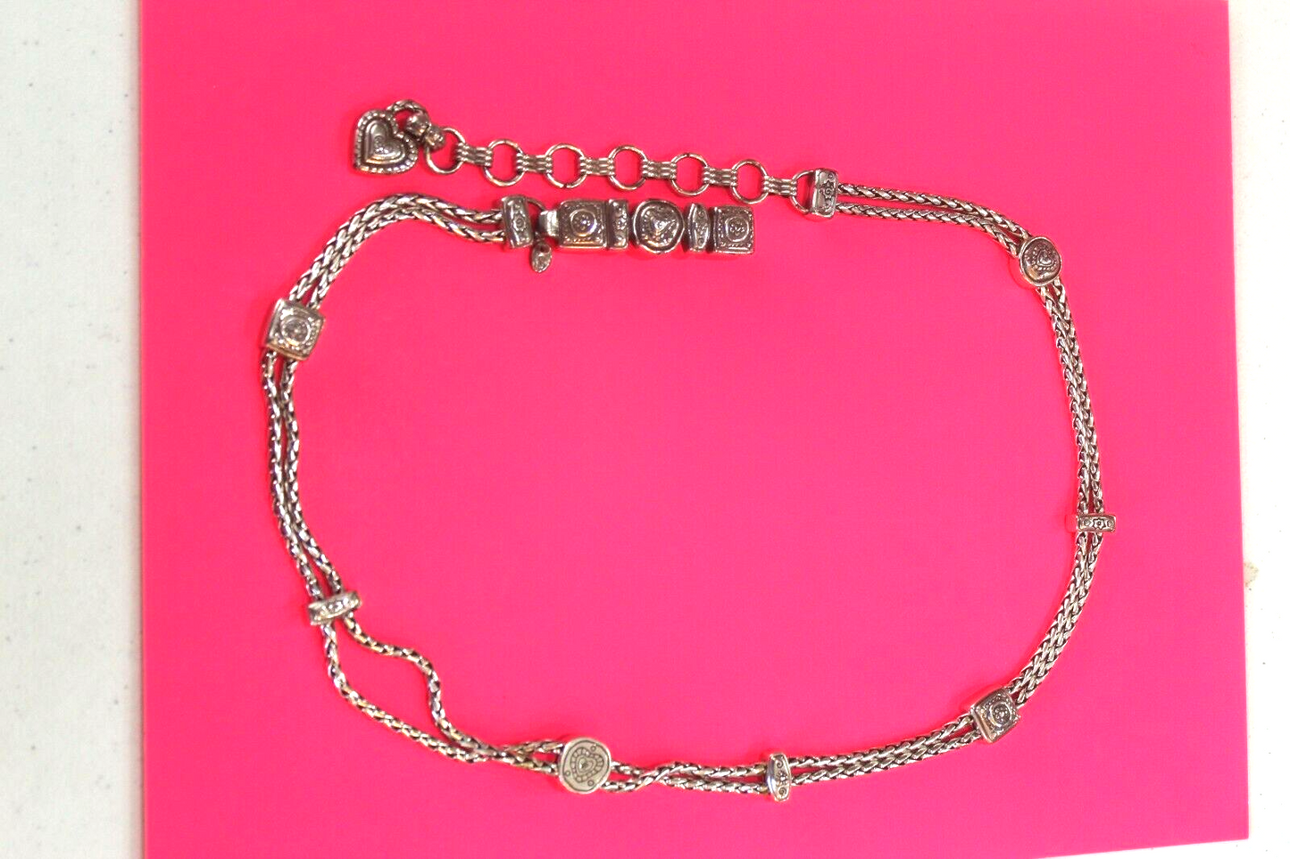 Brighton Silver Tone Heavy Metal Bali Hai Chain Belt 27" - 31"