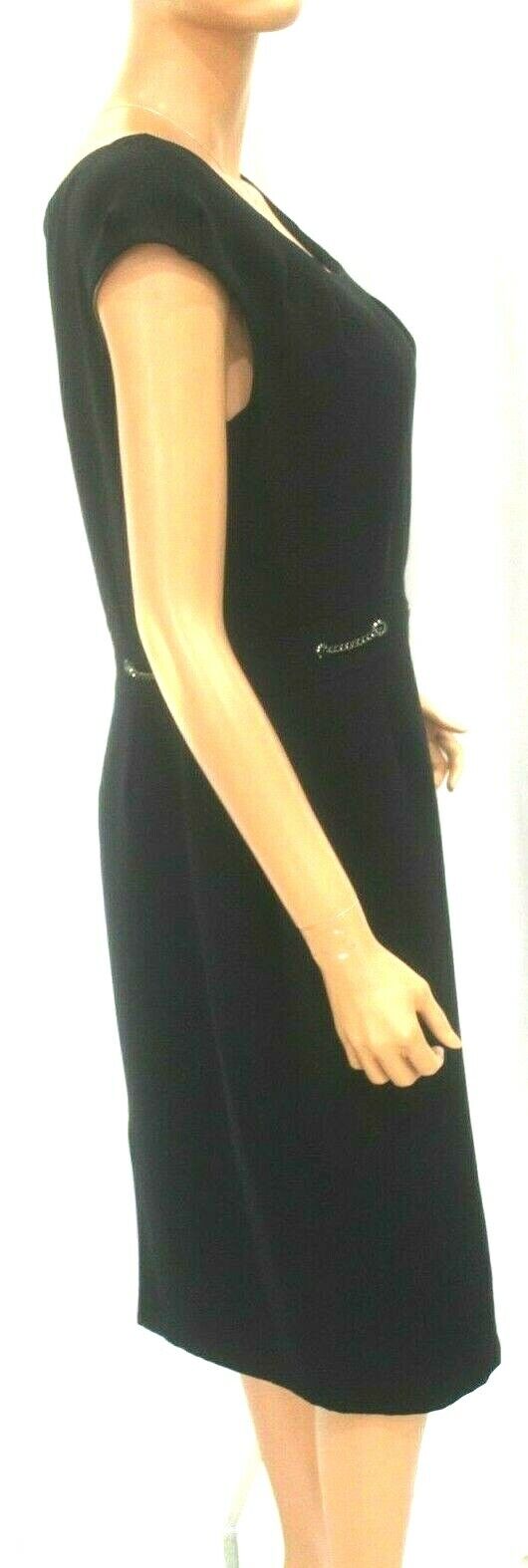TAHARI Arthur S. Levine Sheath Dress Black Sleeveless Stretch Lined Size 10