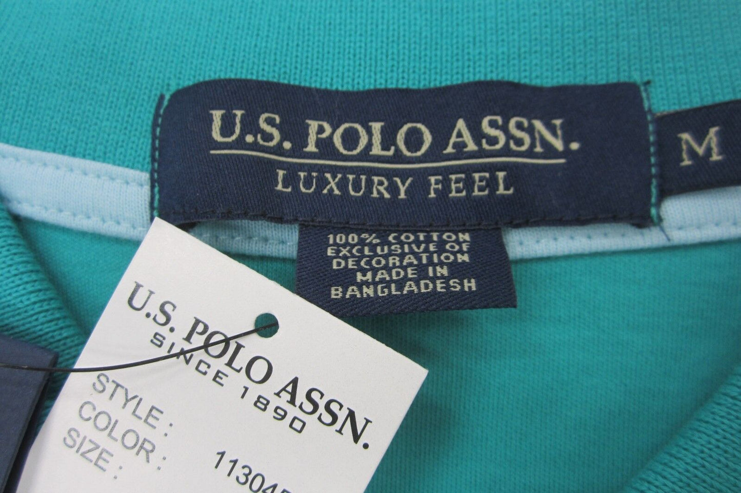 *NWT* U.S. Polo Assn Mens Luxury Feel Polo Golf Shirt Cotton  Size M