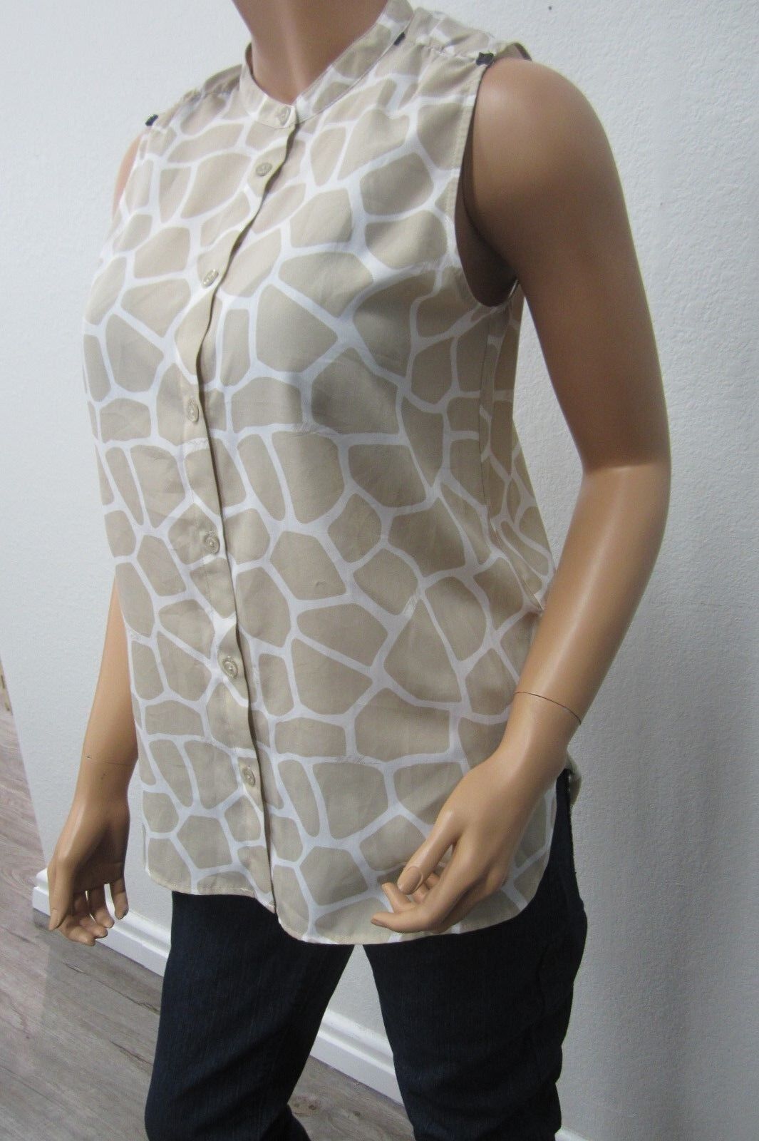 VERY CUTE MICHAEL KORS ZEBRA  ANIMAL PRINT BUTTON DOWN BLOUSE Size 8