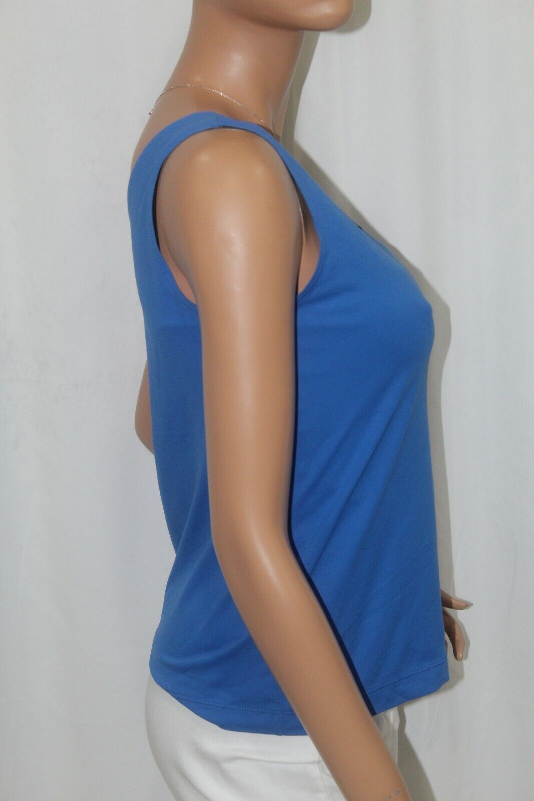 Chico's Women's Blue Shell Sleeveless Blouse Size 1  Cami Tank Top Shirt Silky