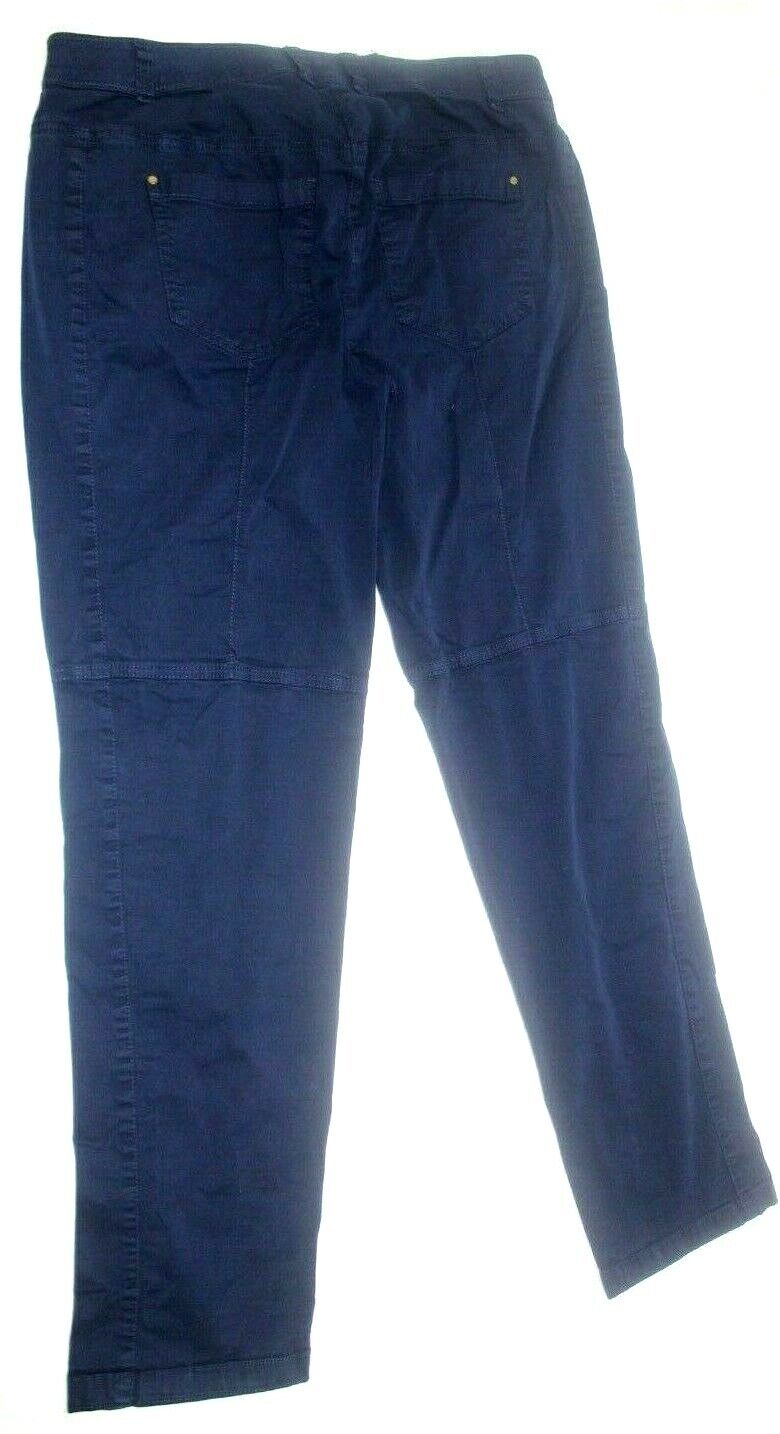 CHICO'S Size 0  Navy Pants Flat Front Zipper Front Pockets & Back Pockets