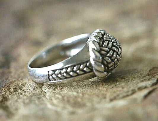 *VINTAGE*  Sterling Silver  Acorn Statement Ring Stamped 925 Size 9