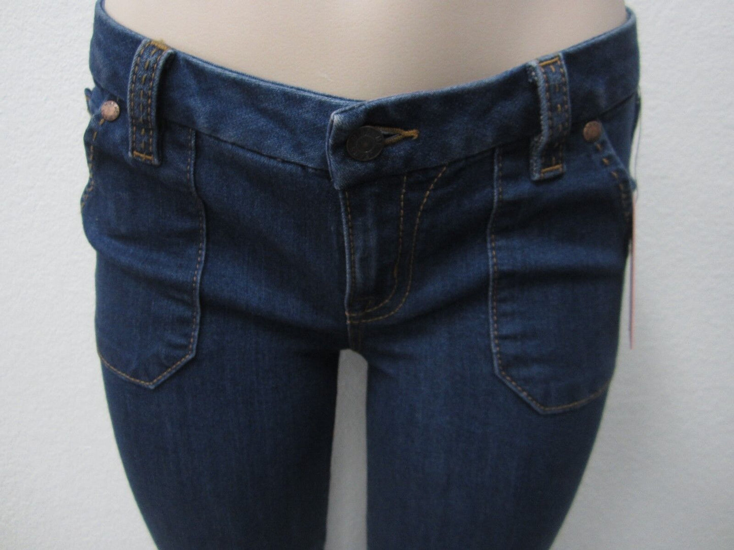 NWT Miss Me Womens Mid Rise Wide Leg Denim Jeans Med Blue MS4480W34 Sz 27 x 34