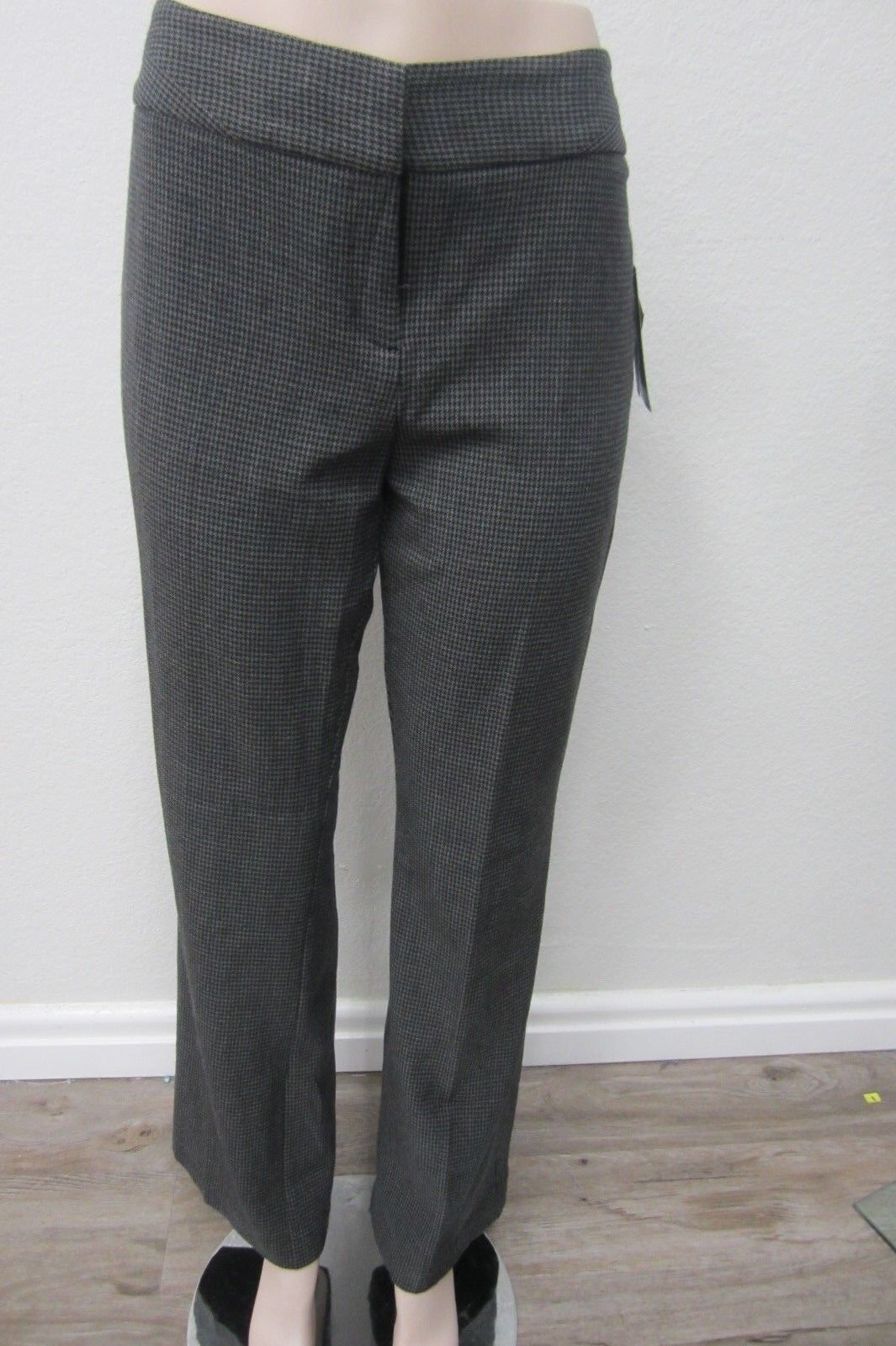 NWT Style & Co Womens Black Houndstooth Dress Pants Size 10  x  31"L