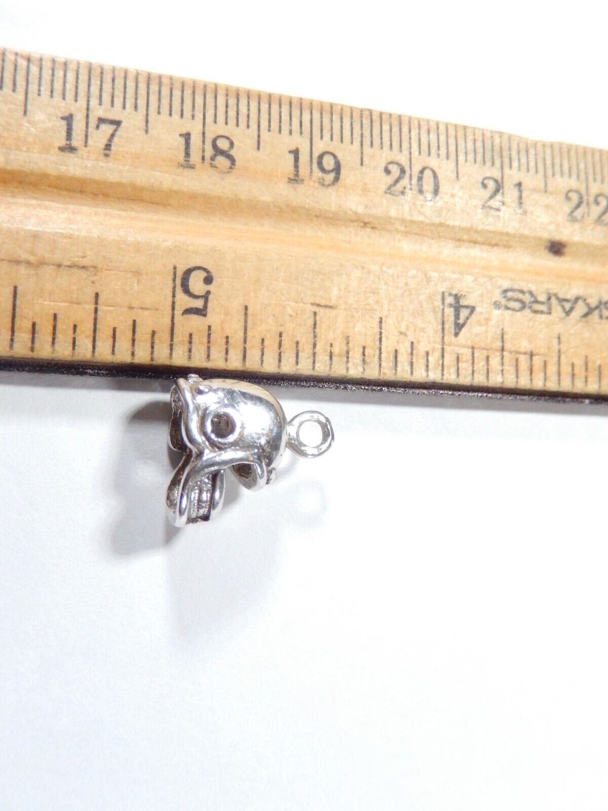 3D STERLING SILVER FOOTBALL PLAYER'S HELMET CHARM/PENDANT INCLUDING LOOP