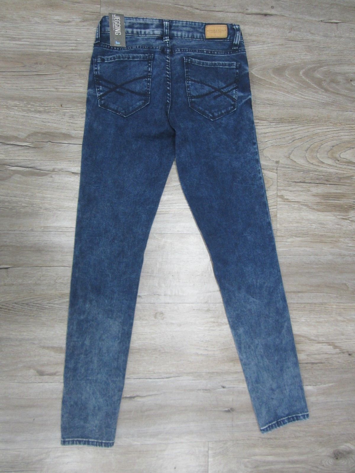NWT Aeropostale Size 0 X 29 Jeggings Denim Cotton Womens Jeans Low Rise Skinny