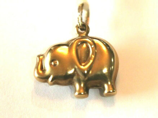 *VINTAGE*  14k Yellow Gold 3D Elephant Charm or Pendant 20mm x 15mm