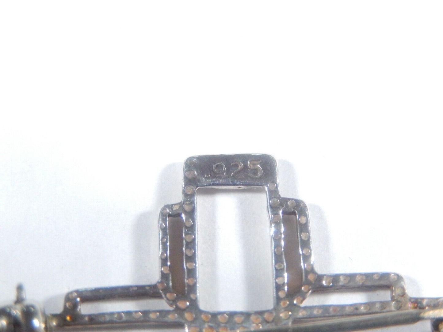 *VINTAGE*  925 Sterling Silver Cut Out  Cross   Brooch Pin