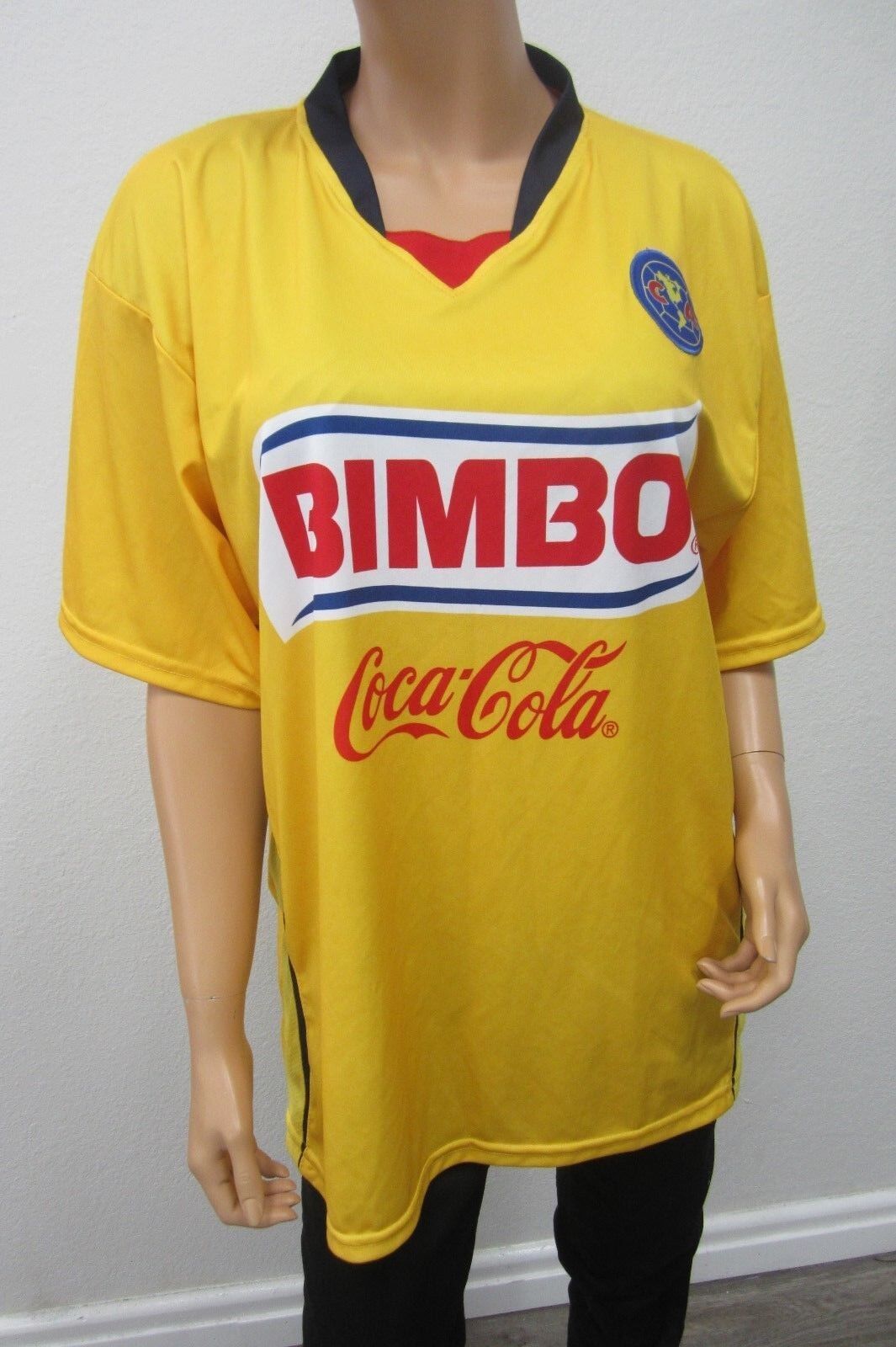 *NEW* Ortega Sport Club America Soccer Jersey Bimbo Coca Cola/Corona Men's Sz XL