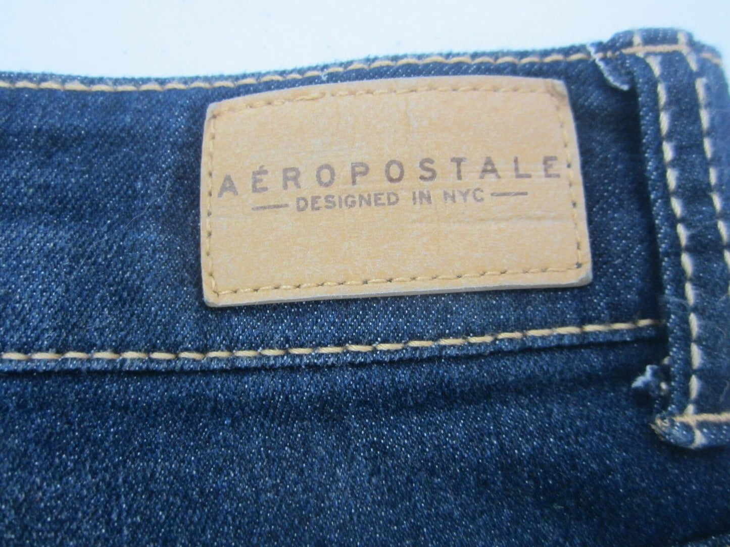 NWT Women’s Aeropostale Midi Denim Shorts Dark Wash Cuffed Size 4