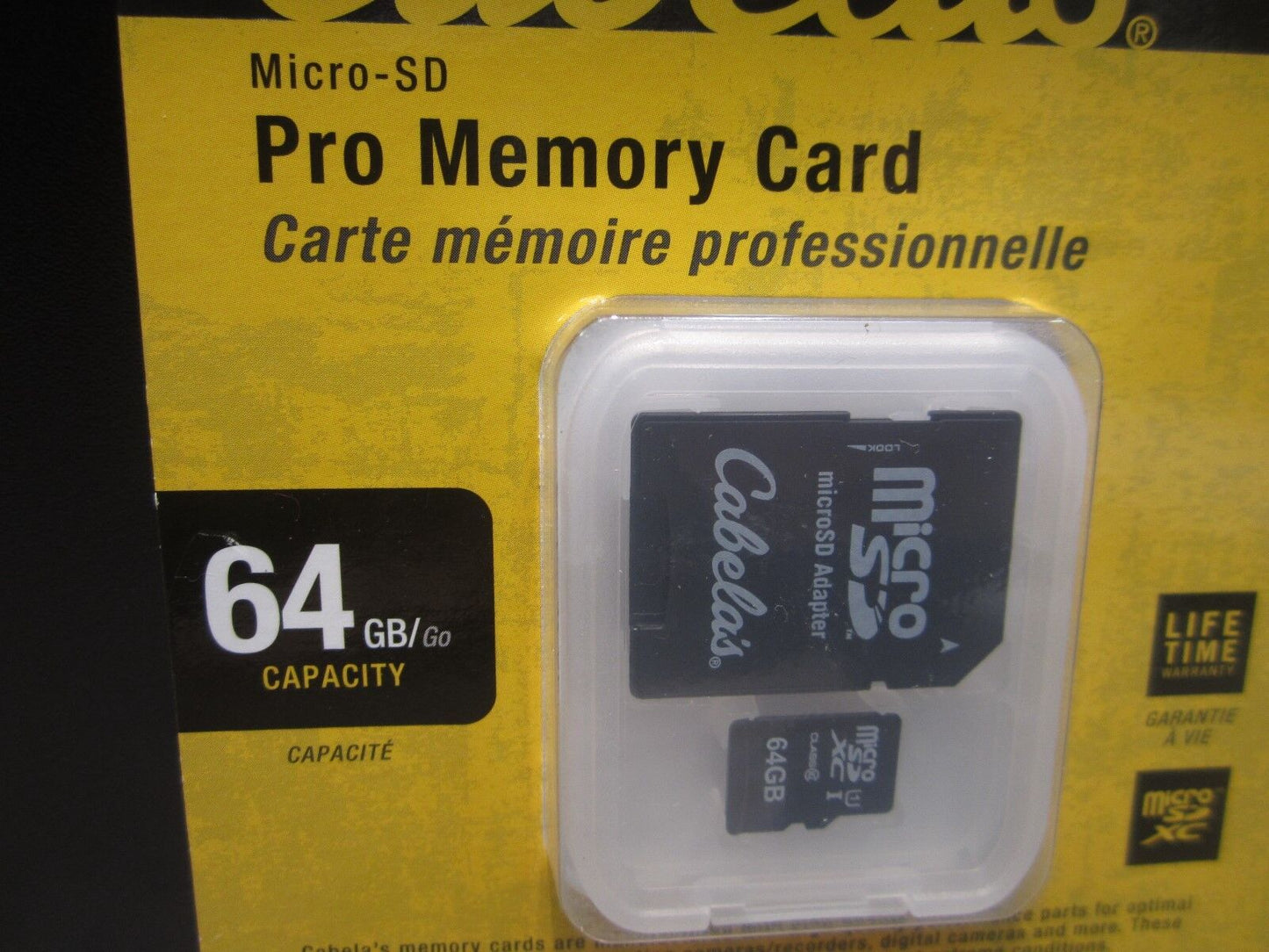 CABELA'S PRO MEMORY CARD 64GB MICRO SD NEW (FREE FAST SHIPPING)