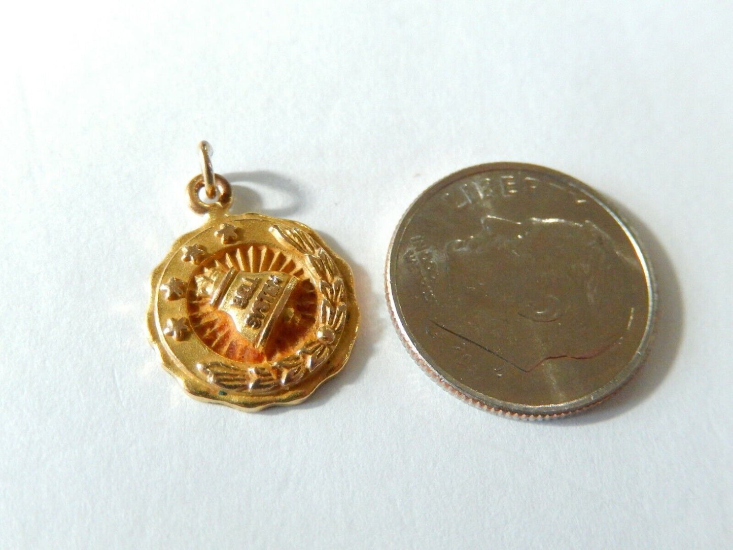 *VINTAGE* 10K Yellow Gold  Bell Telephone  Pendant  / Charm