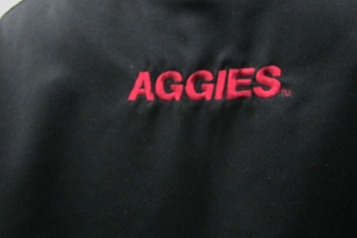 *VERY NICE*  Texas A&M Aggies Black V-Neck Pullover Jacket Mens Size Large