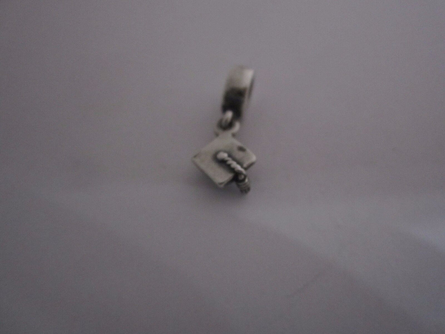 Authentic Pandora Sterling Silver Dangle Graduation Hat Charm 790270