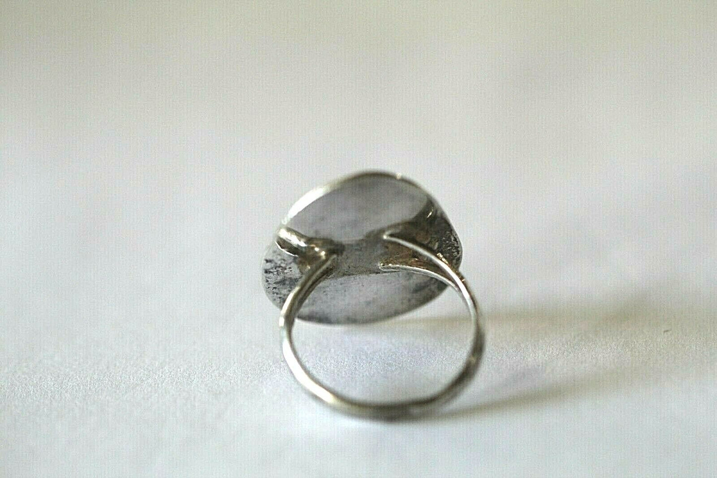 *VINTAGE*  Native American Turquoise Sterling Silver Ring Size 9.25