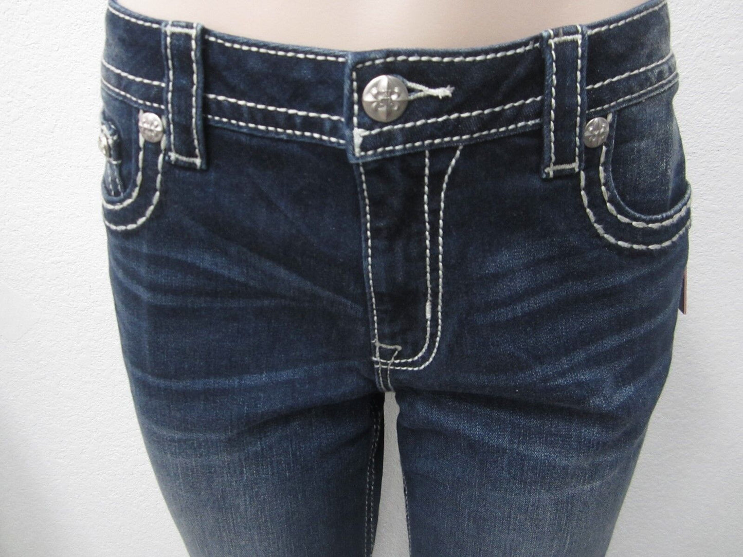 NWT MISS ME Womens JG7759A Slim Boyfriend Ankle Capri Denim Jeans 30 X 26