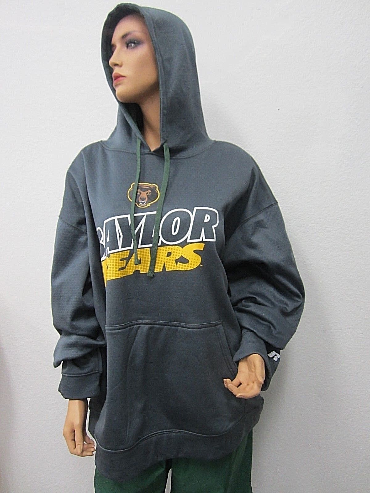 NWT Baylor University Bears Russell Athletic Polyester/Flanel Hoodie Jacket 2XL