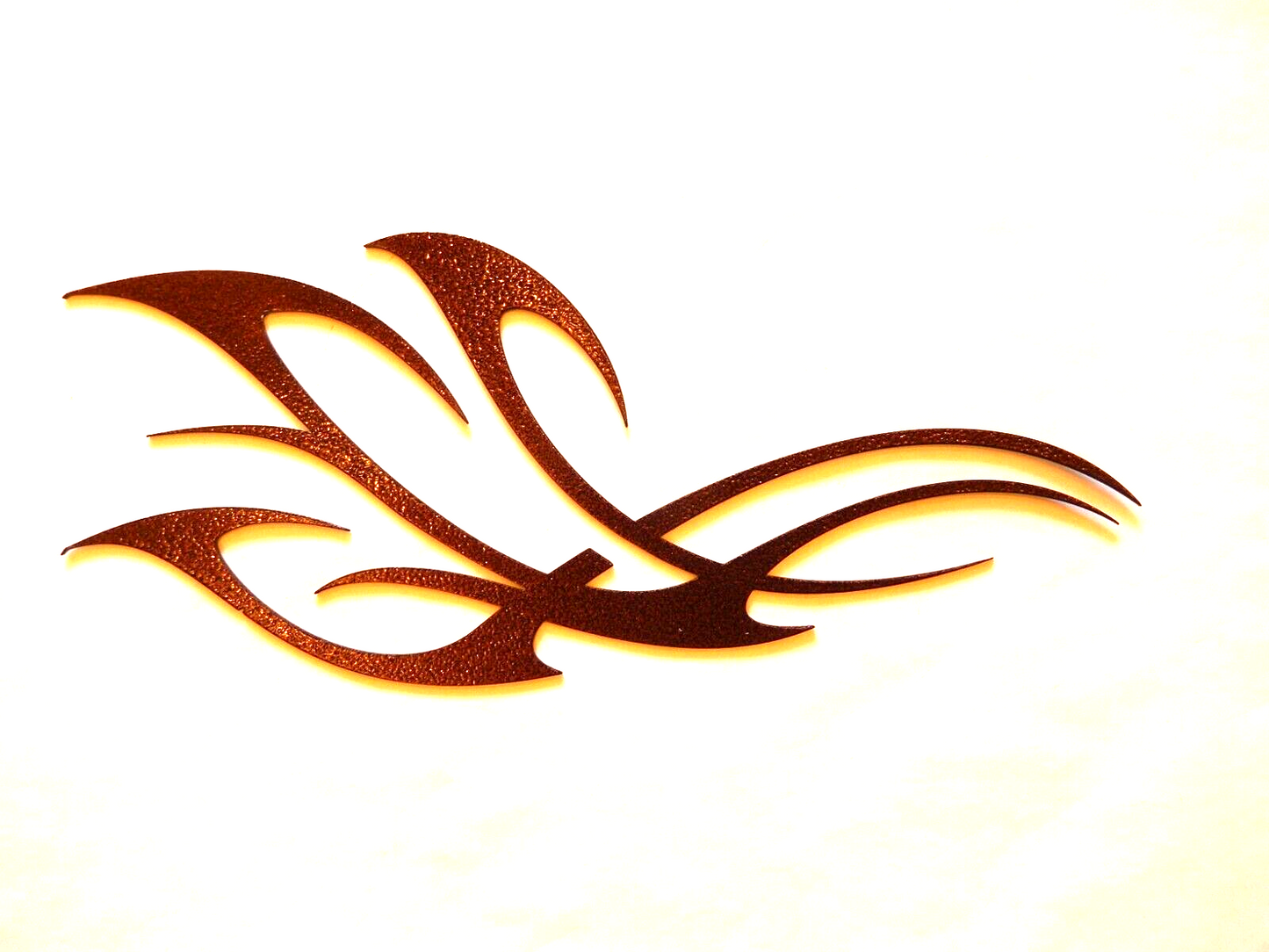 ~NEW~ 14ga. "FLAMES"  - Metal Wall Art - Copper Brown Powder Coated  5" x 12"