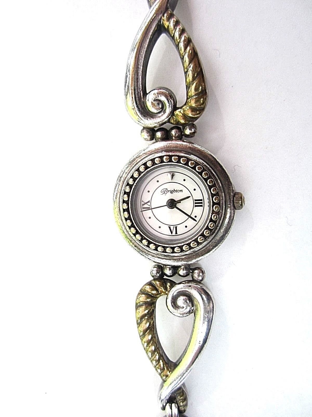 RETIRED Brighton Charleston Watch Two Tone Gold New Battery Toggle 8"