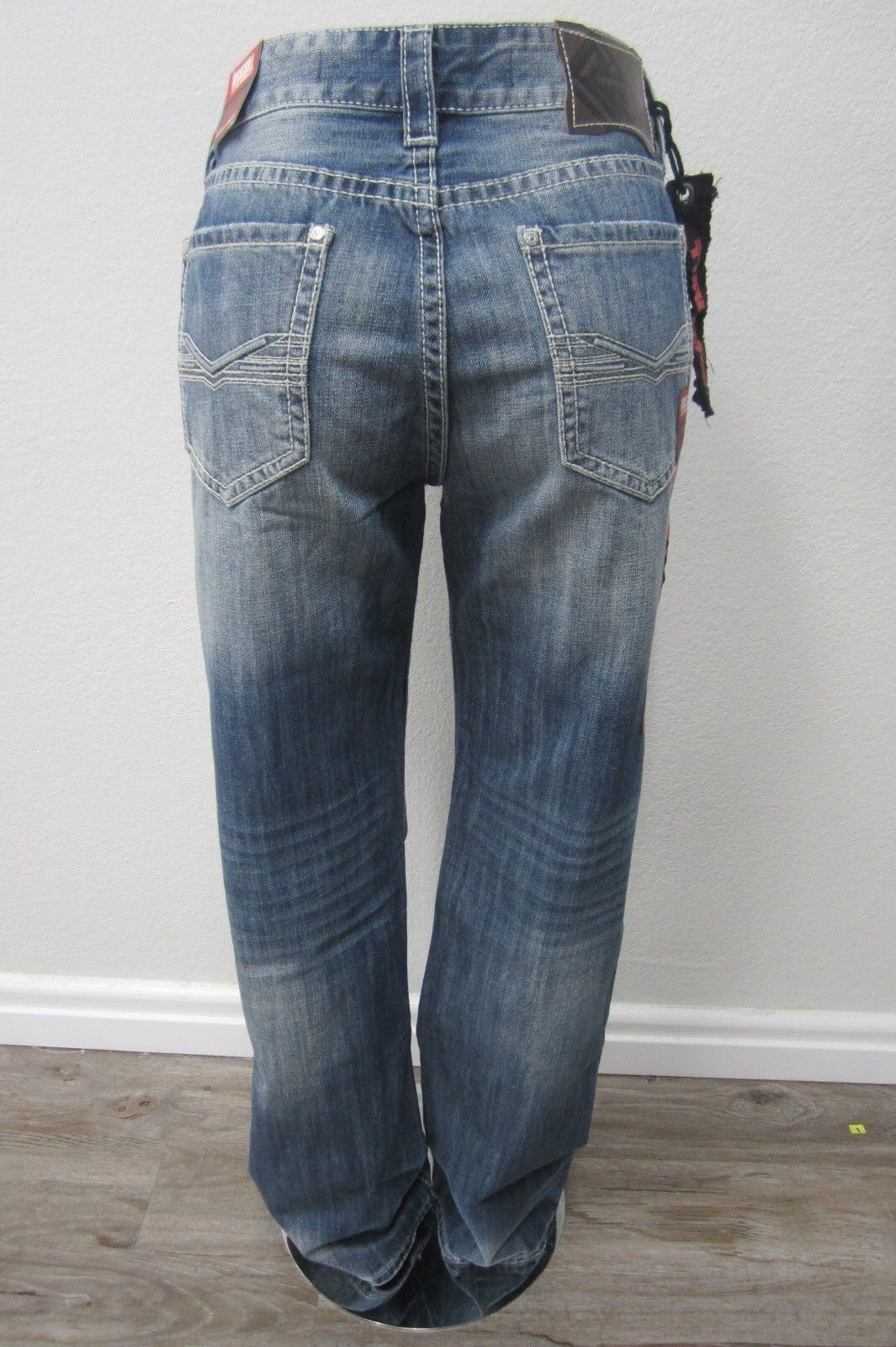 NWT Rock & Roll Cowboy Men's Double Barrel Relaxed Straight Leg Jeans Sz 32 x 34