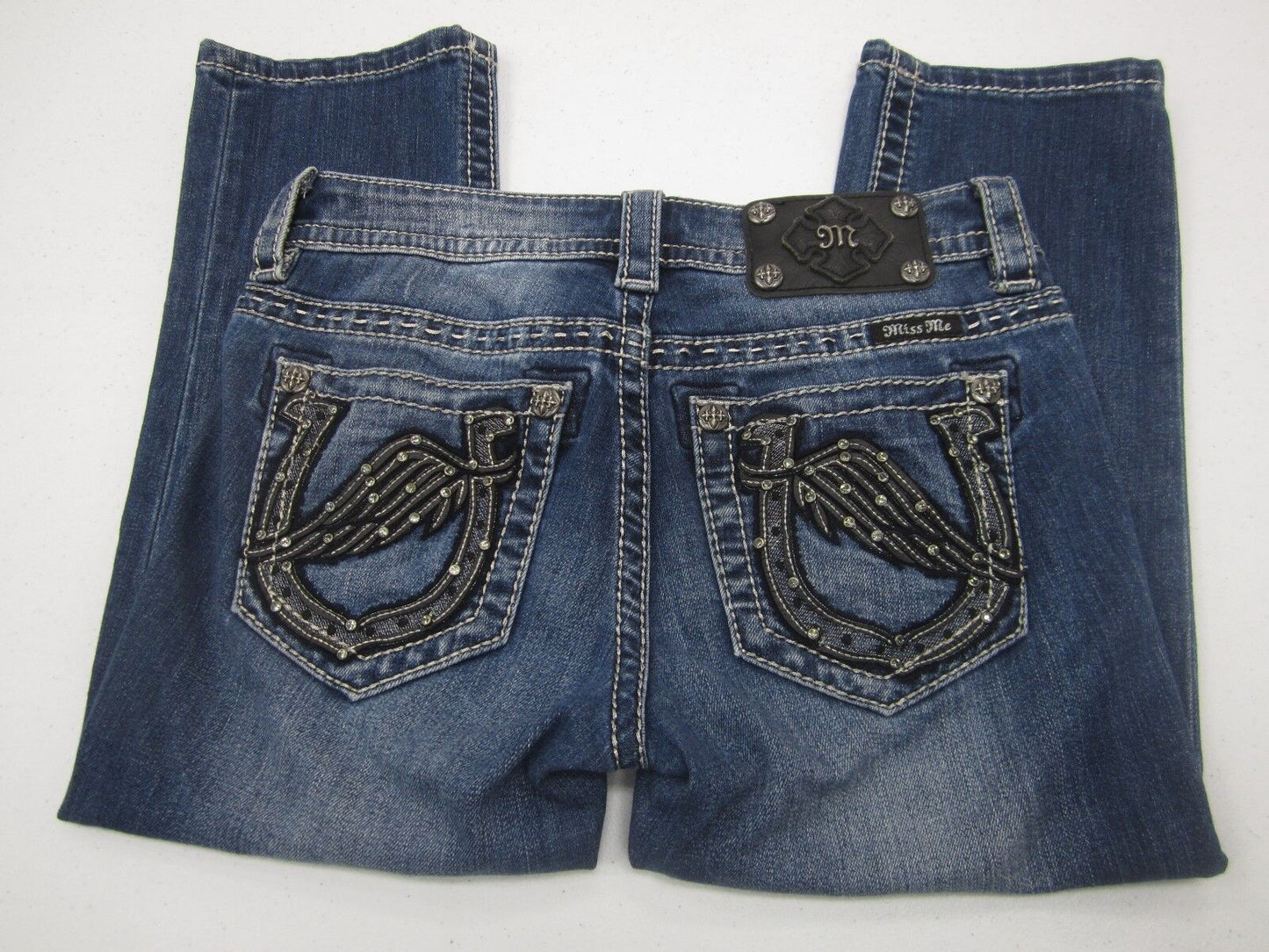 MINT MISS ME Signature Capri Pants Jeans Angel Wings Horseshoes JW7537P2 Sz25x20