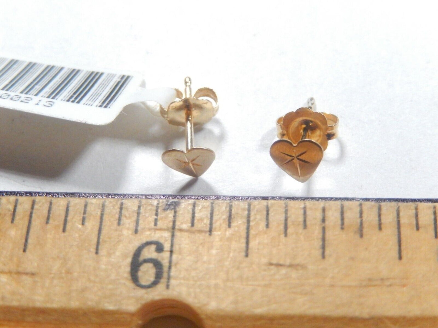 14k Yellow Gold 5mm Heart Post Earrings