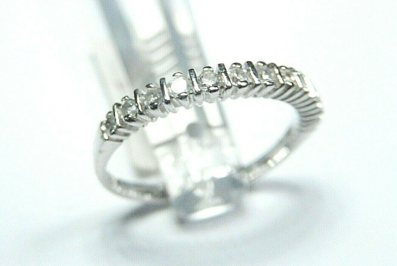 *NWT*  10K White Gold .33CT  Diamond Anniversary & Wedding  Engagement Band SZ 7