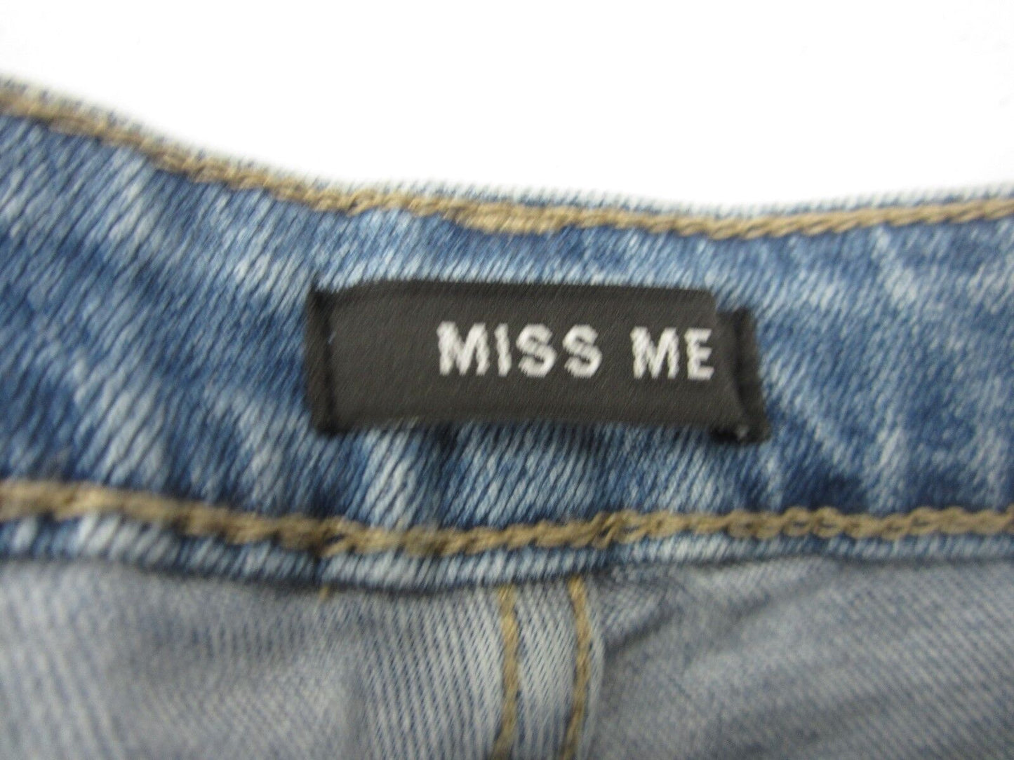 NWT Miss Me Medium Blue  Mid Rise Skinny Jeans M1001S15 Size 27 X 29 Super Cute