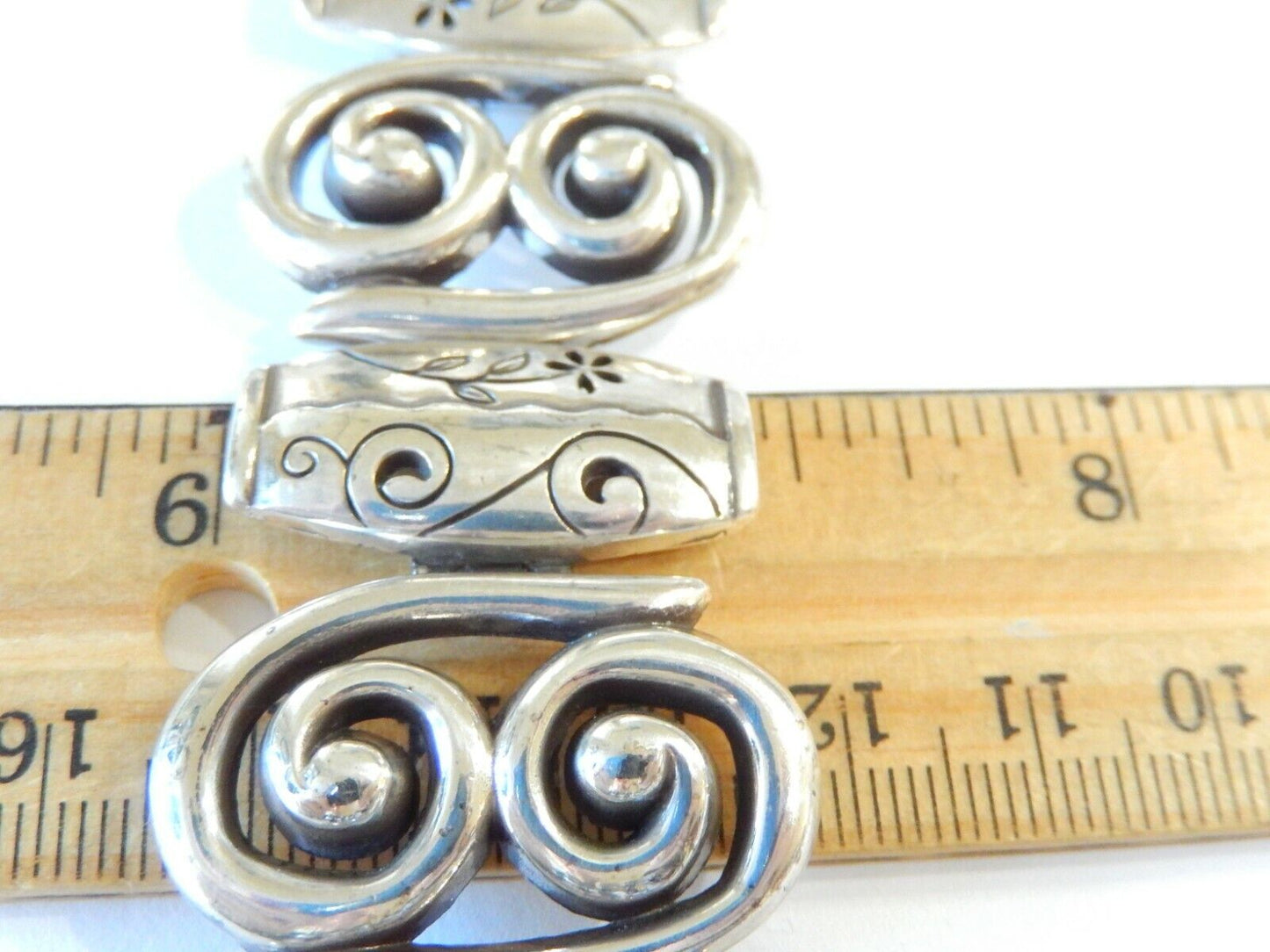 BRIGHTON PABLOS PASSION Picasso Silver Scroll Link BRACELET