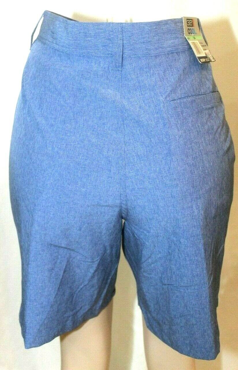 *NWT* 32 Degrees Men's Cool Performance 9'' Inseam Shorts Sz 34 Blue Melange