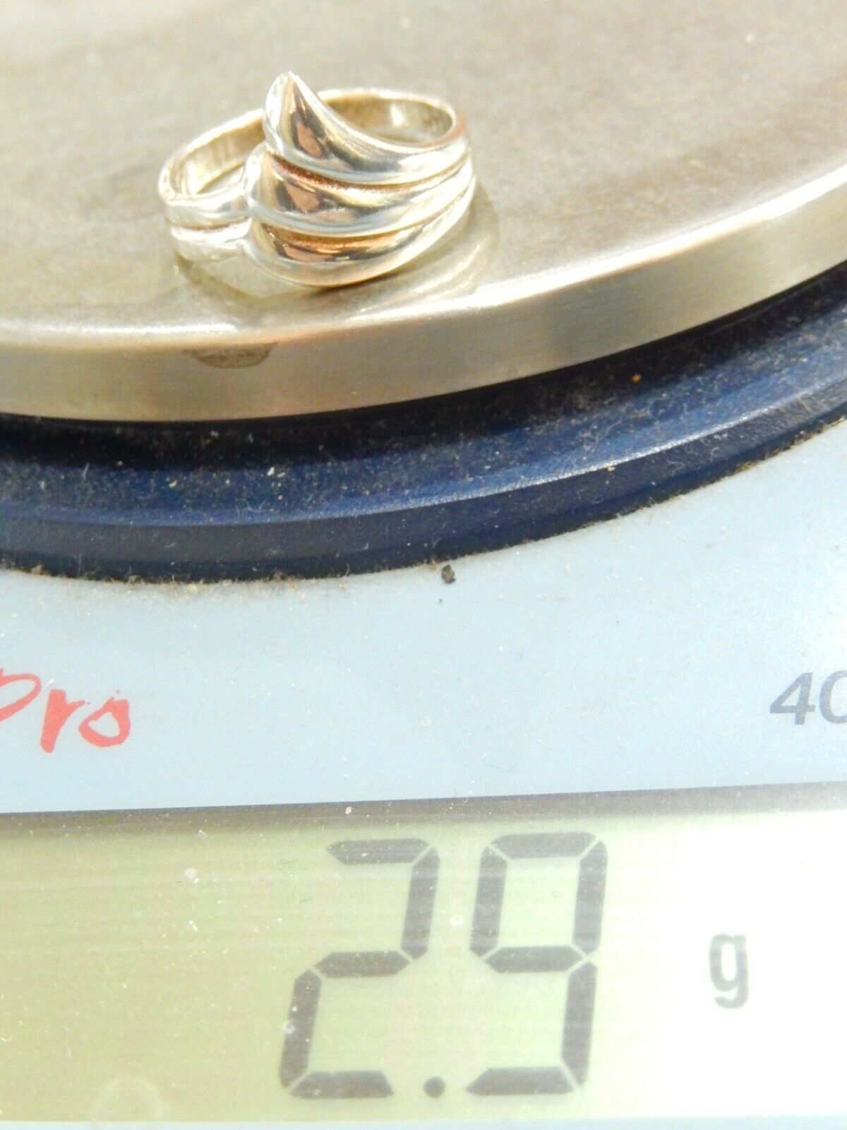 *VINTAGE*  925 Sterling Silver Modernist Ring Size 8.5