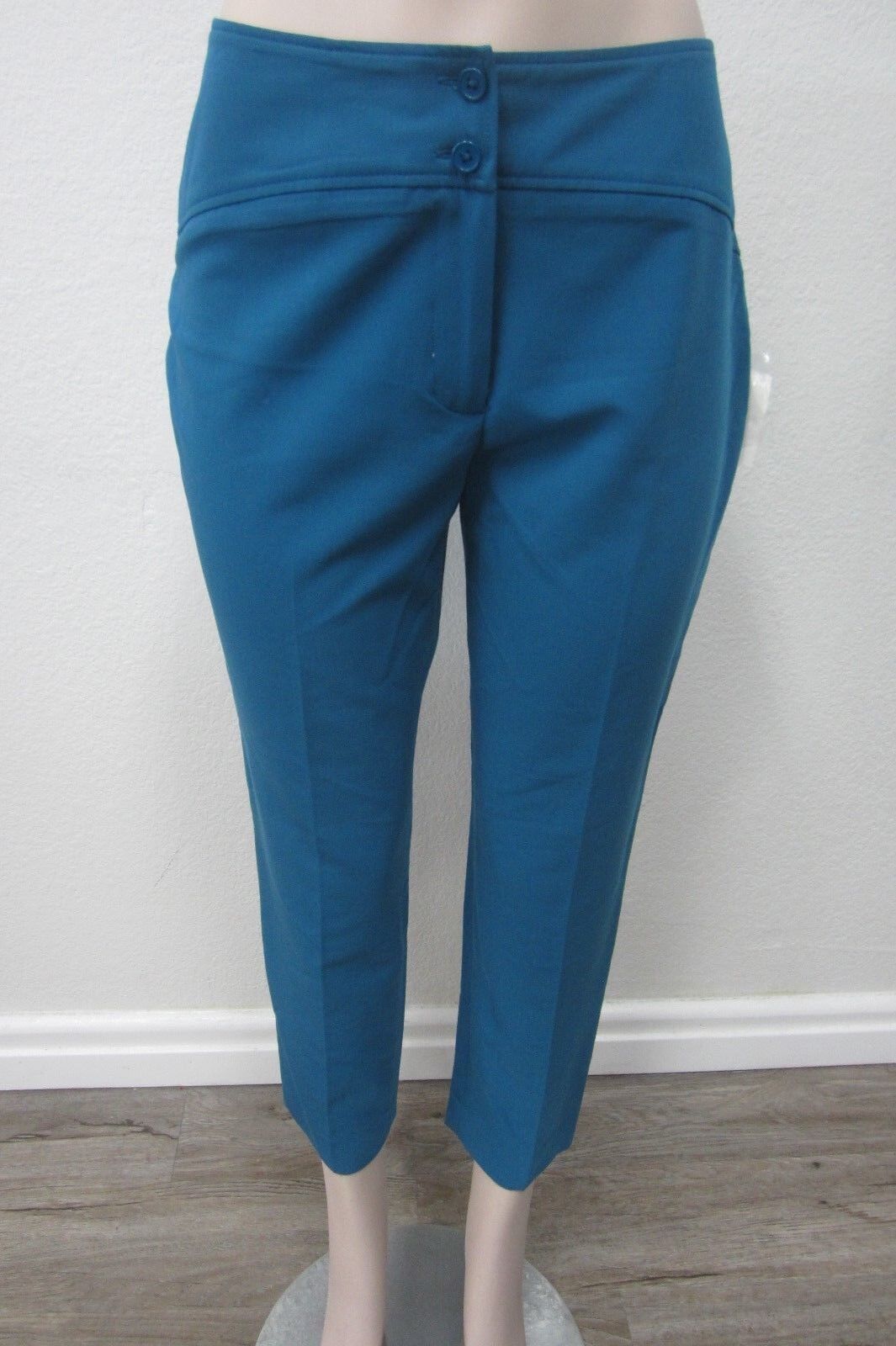 CATO CONTEMPORARY SITS BELOW NATURAL WAIST ANKLE LENGTH TURQUOISE PANTS SIZE 12