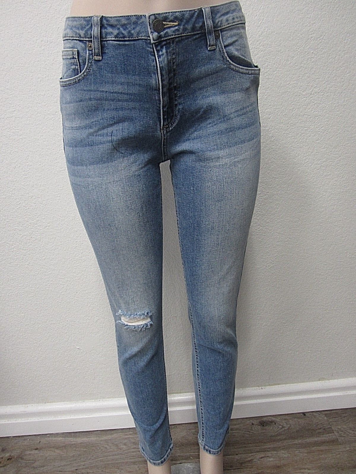 NWT Miss Me Blue Distressed Mid Rise Skinny Jeans M1001S15 Size 32 X 29 Cute