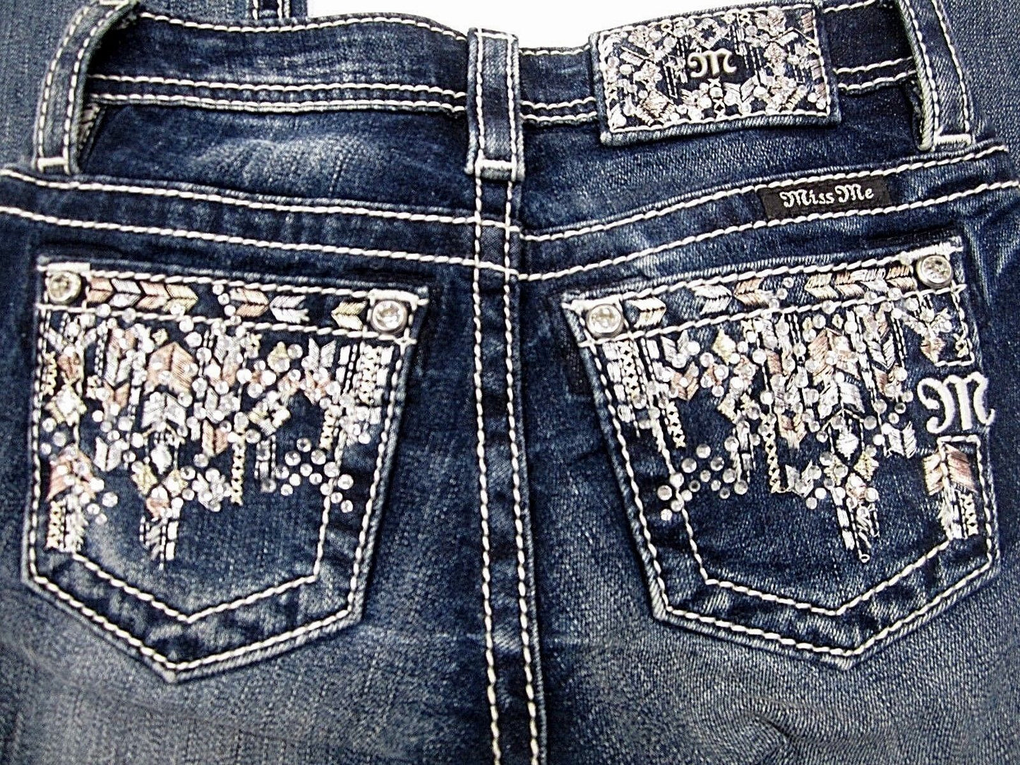 NWT Miss Me Skinny Cut Denim Girls Jeans Junior  (JK8493S) Size 10 x 27