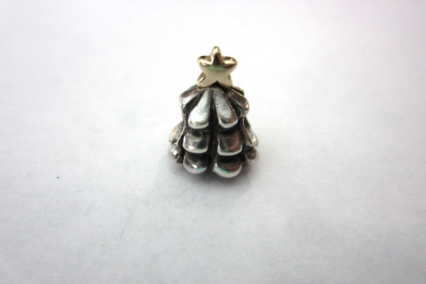 New Pandora Charm Bead - Sterling Silver 14k Gold 790365 Christmas Tree Retired