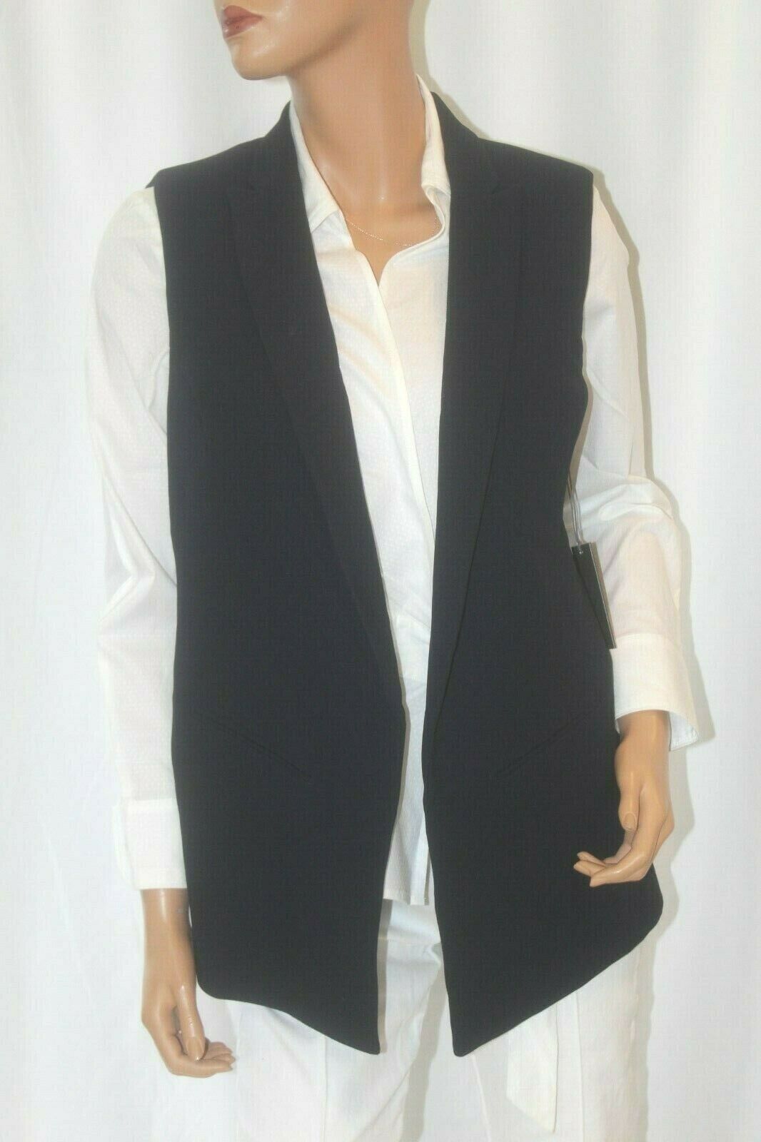 *NWT* $139.Vince Camuto Womens Navy Sleeveless  Blazer Vest  Classic Career Sz10