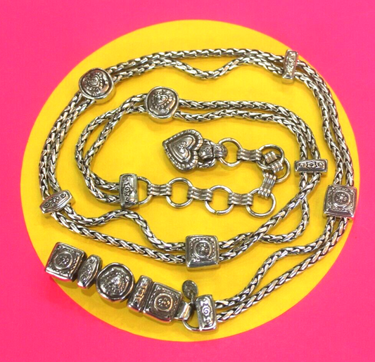 Brighton Silver Tone Heavy Metal Bali Hai Chain Belt 27" - 31"