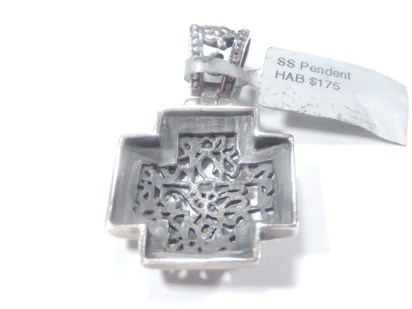 *VINTAGE*  STERLING SILVER FILIGREE CROSS PENDANT