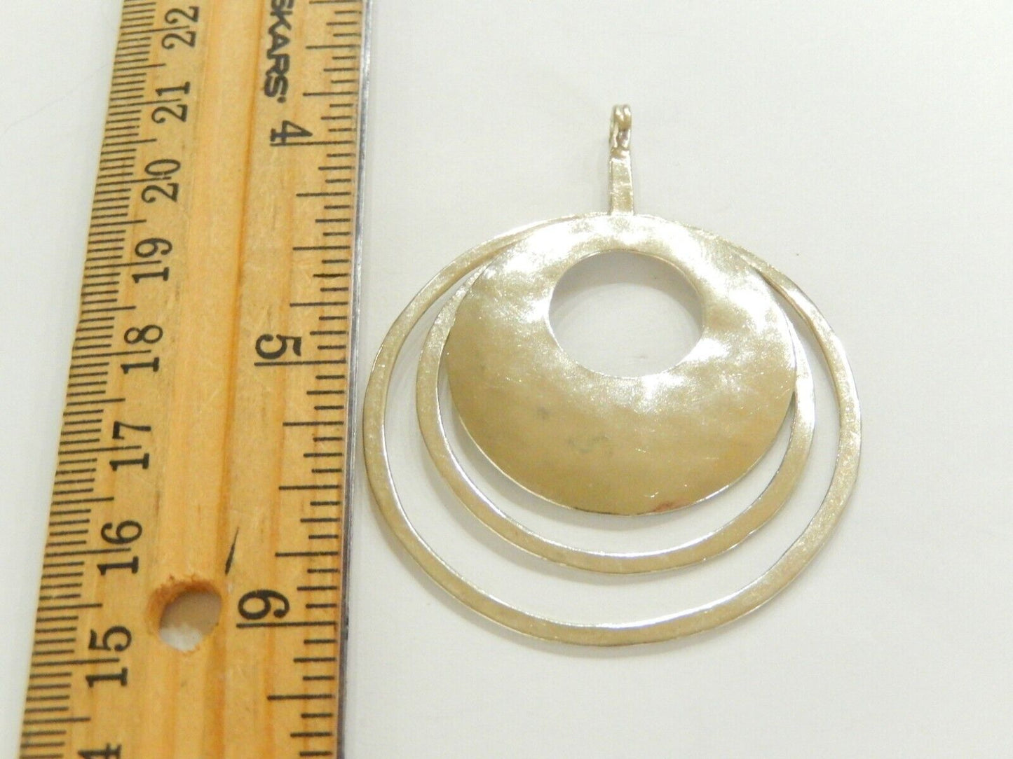 *RETIRED* -  SILPADA Sterling Silver Hammered Graduated Open Circle  Pendant
