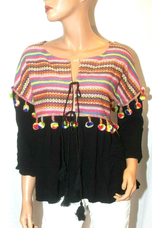 *NWT* $52. La Boho & Co.  Boho Hippie "SUPER CUTE" Blouse Women's Top Size 1X