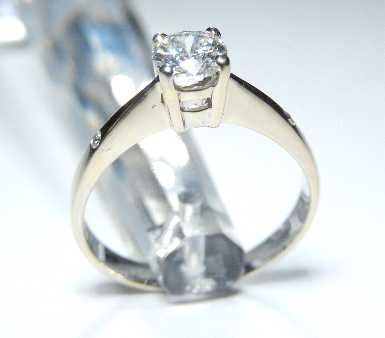 *VINTAGE* 18K Yellow Gold 2/3CT VS Natural  Diamond Solitaire Ring  - Size 8.5
