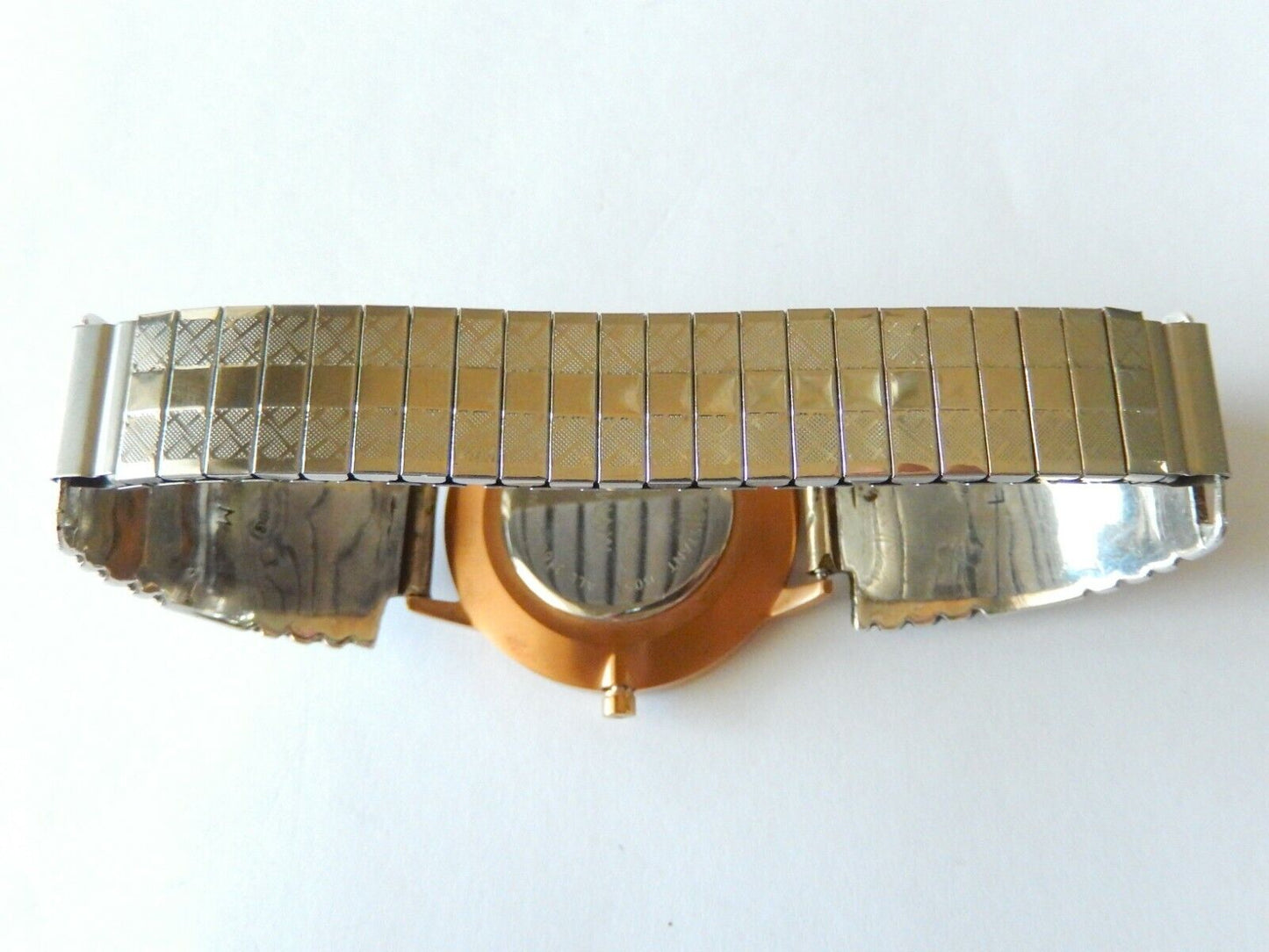 Signed Navajo 14K Gold Sterling Silver Men's Watch Band  w/ MVMT Quartz Watch
