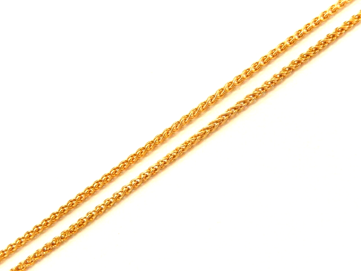 14K Yellow Gold 1.5mm- Italian Rope Chain Pendant Necklace 24" Length 5.2gms