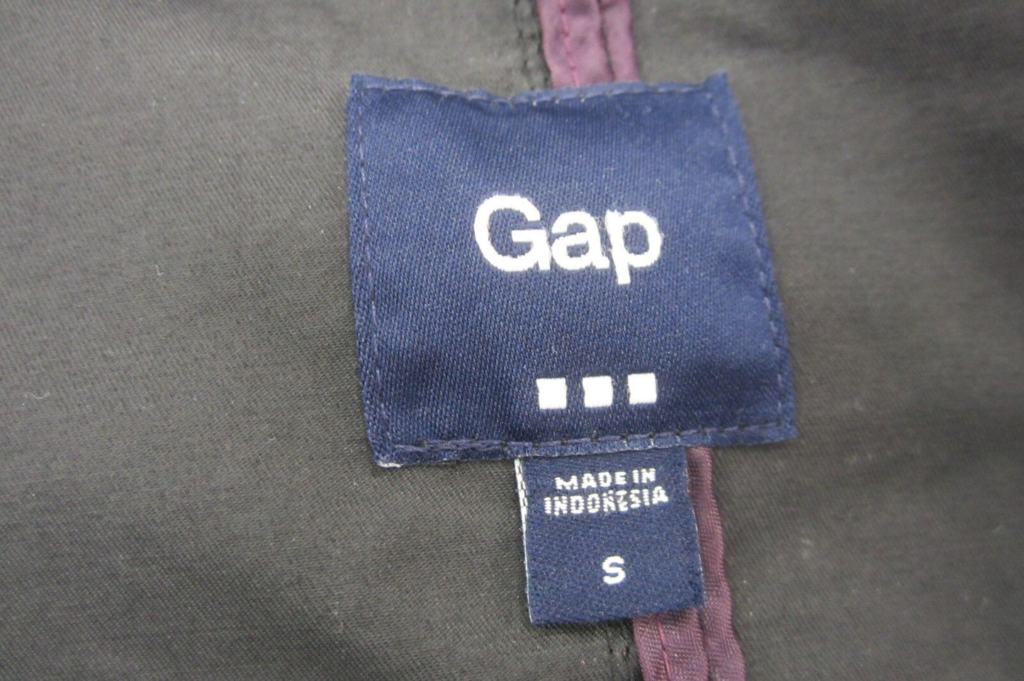 Gap Classic Shoulder Strap Black Trench Style Coat Jacket Sz Small