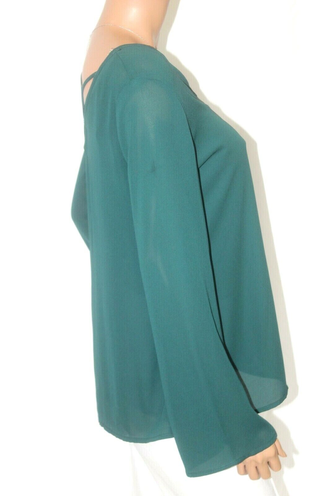 *MINT* Rue21 Women's Long Sleeve Pullover Green Light Weight  Blouse Top Sz M