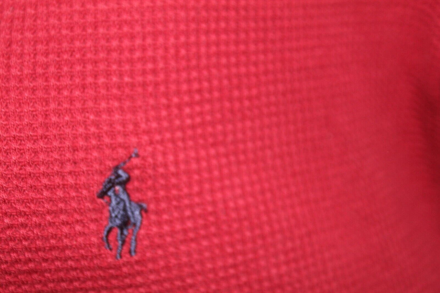 Polo Ralph Lauren L Shirt Sleepwear Thermal Crew Neck Red Long Sleeve Pony Logo