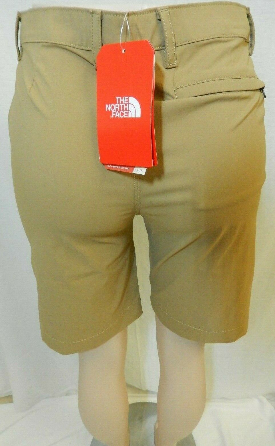 *NWT* THE NORTH FACE YOUTH BOYS TAN NYLON HIKING SPUR TRAIL SHORTS SIZE S(7/8)