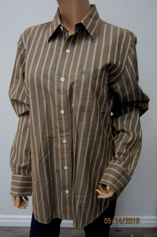 NICE Abercrombie & Fitch Muscle Stripe Button Up Shirt Mens Size Large