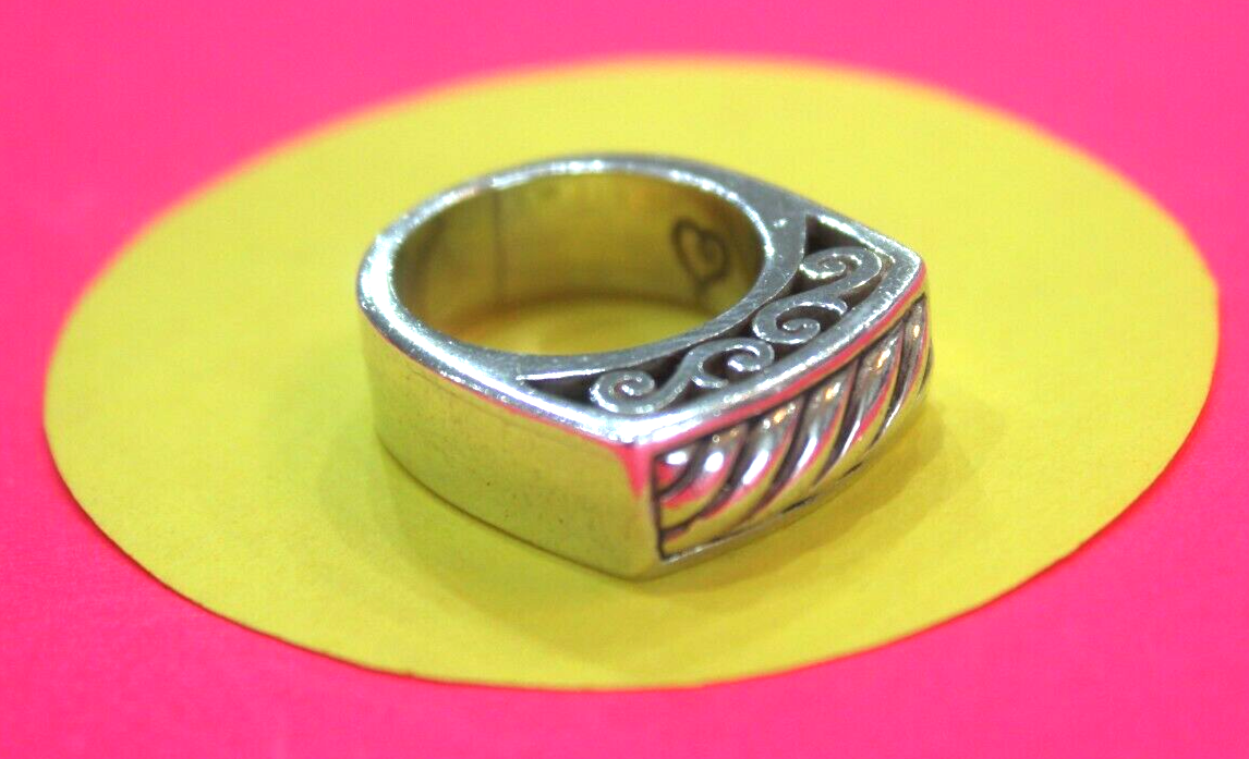 *VINTAGE*  Retired Brighton Signed 925 Solid Sterling Silver Ring  Size 7.25